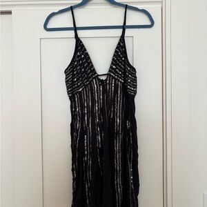 Free People Intimately Here She Is Embellished Mini Slip Dress